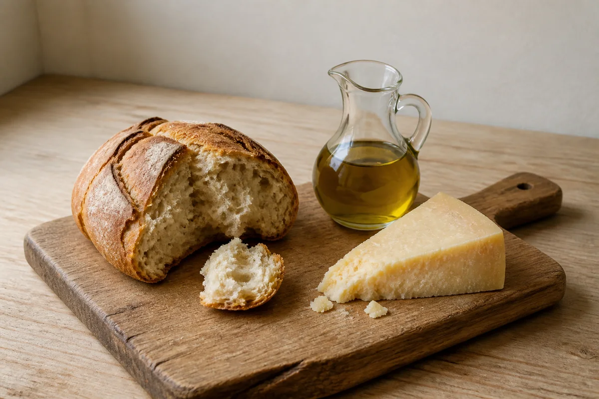 Bread, cheese and olive oil — the three macronutrients