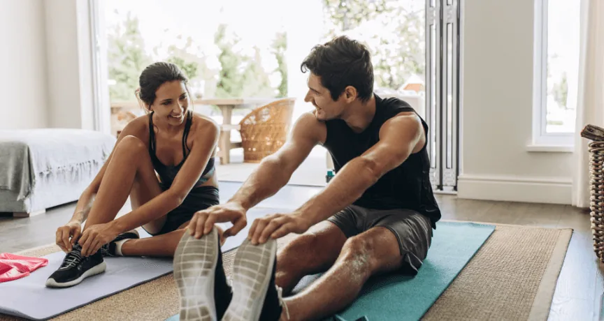 yoga mat couple