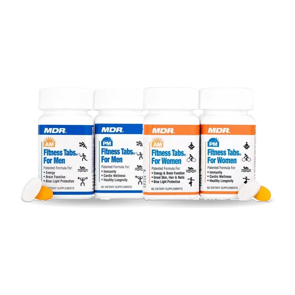 Fitness Tabs for Men and Fitness Tabs for Women, AM and PM bottles