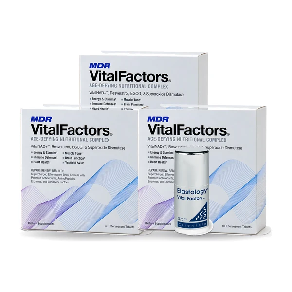 Three boxes of VitalFactors with the anti-aging face moisturizer