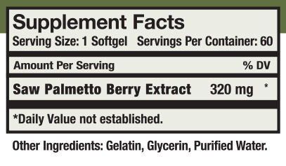 Prostate Health Supplement Facts